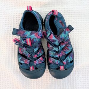Keen Kids' Newport H2 Sandal Shoes 1017311 Navy Tie Dye SIZE 1